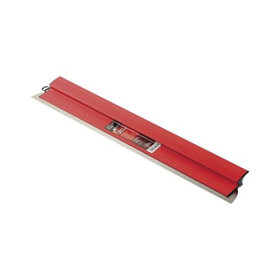 Glittespartel Liss Ergo 1000 mm med rustfri klinge og ergonomisk rødt håndtag, perfekt til store overflader.