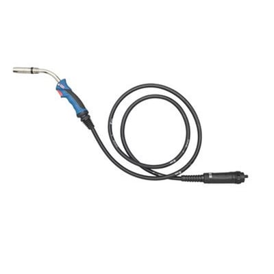 Abicor Binzel MB Grip 36 KD svejseslange på 5 meter med gaskøling, vist med kabel og stik på hvid baggrund.