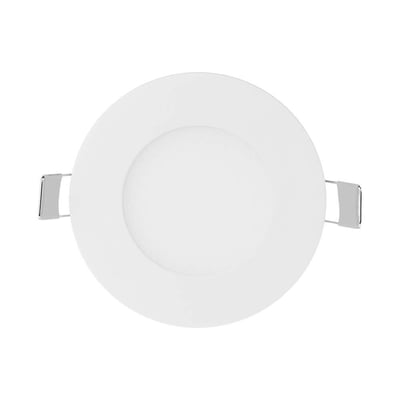 V-TAC 3W rundt LED panellys med EMC driver, 6400K kold hvid, 84mm bredde og monteringsklips.