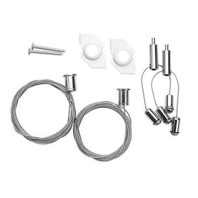 SG Armaturen Ecoline wireophæng til nem loftmontering, inkluderer to wireophæng, skruer og monteringsbeslag.