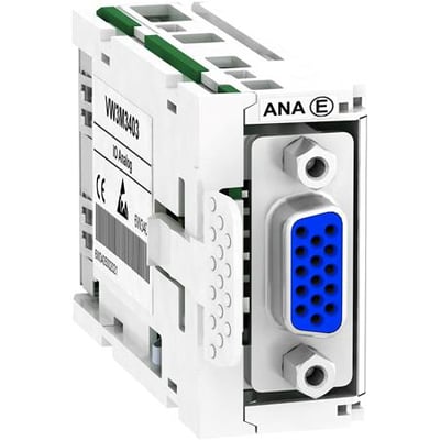 Schneider Electric analoge encoder-option VW3M3403 med DB9-stik og grønne terminaler til servodrev.