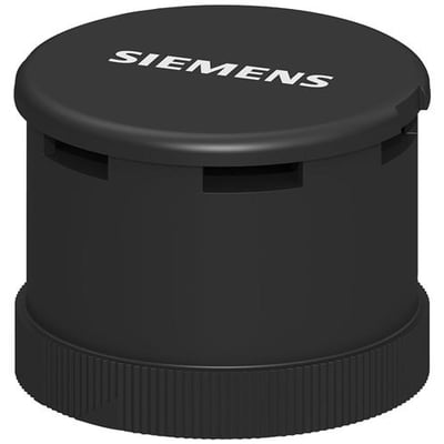 Sort Siemens-flertonesirene til signalmaster, set skråt ovenfra med Siemens-logo på toppen; 100 dB, 230 V AC og 70 mm.