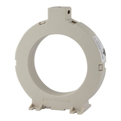 Carlo Gavazzi jordfejlstransformator til DEA/DEB med rund åbning og Ø70 mm, set let skråt forfra.