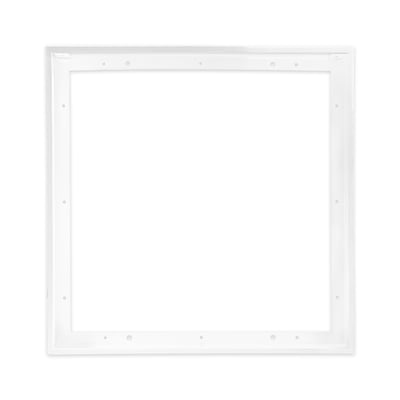 Ledpro ramme til LED panel 60x60 cm i hvid, designet til nem påbygning på lofter.