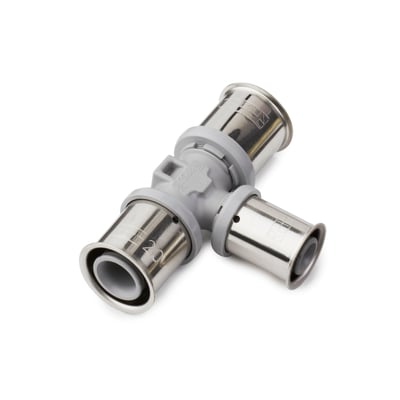 Roth Ku-Tee T-stykke til Alu-LaserPlus systemet med muffesamling, mål 26x26x20 mm.