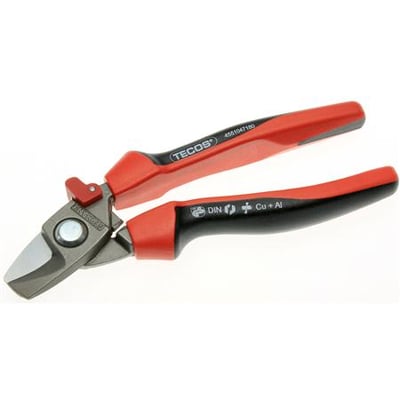 Wareco Kabelsaks EVO 180mm med røde og sorte greb, der viser en DIN Cu+Al mærkning.