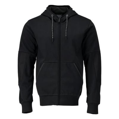 Mascot CUSTOMIZED 22386-365 sort hættetrøje i størrelse XS, vist forfra med lynlås og hætte.