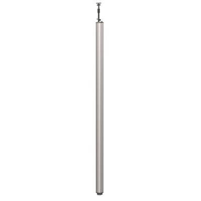 Schneider Electric OptiLine 45 installationsstav i elox, 3100-3500mm, med tilbehør til montering mellem gulv og loft på hvid baggrund.