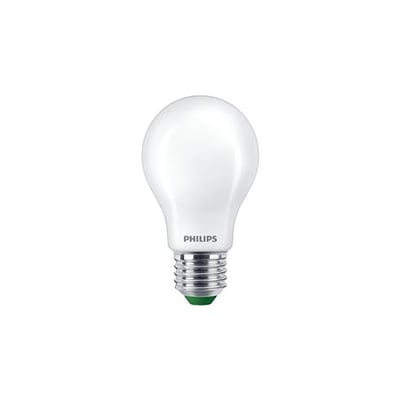 Philips Master Ultra Efficient Standard LED lyskilde med E27 sokkel, 4W, mat glasoverflade og 840 lumen i neutral hvid farve.