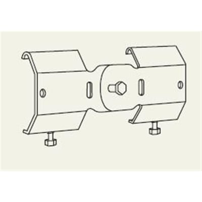 Tegning af Universalsamling 22, der viser de tekniske detaljer og dimensioner af den varmgalvaniserede ståldel.