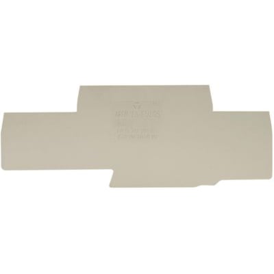 Wieland endeplade APFN 2,5E1/2/35 i grå, fremstillet af plast med modelnummer og W-logo indgraveret.