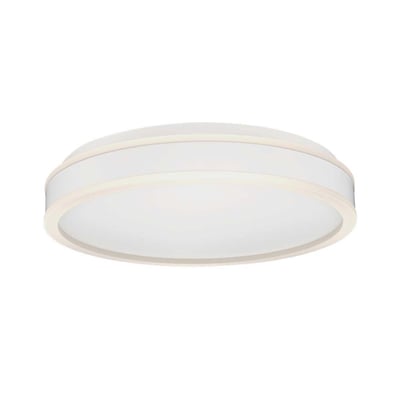 V-TAC 24W LED designer loftlampe i hvid, rund model med integreret lys og 450mm diameter.