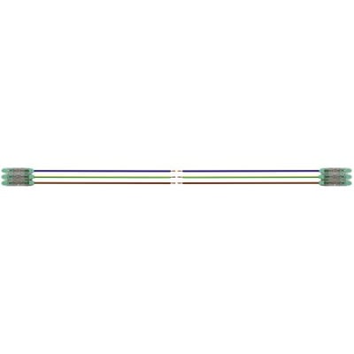 Opple ledningssæt til Waterproof Classic med tre ledere på 2,5 mm², vist strakt med tilslutningsstykker i begge ender.