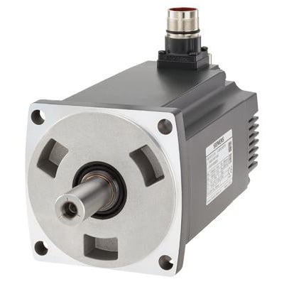 Siemens SIMOTICS S-1FL6 servomotor med 1.5 kW, 3000 omdr./min og akselhøjde 50 mm med monteret sender og 230 V forsyning.