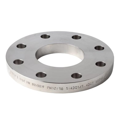 Rustfri svejseflange i stål iht. EN-1092, PN 16 bar med 20 boltehuller og diameter 640mm.