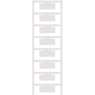 Weidmüller kabelmærke ELS 16/40 MC NE WS i hvid PA, 40x16 mm, vist uden print på en række identiske mærker.