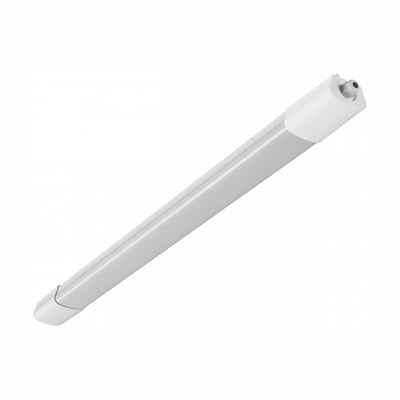 Hvidt SpectrumLED Limea Select komplet LED-armatur med lang, slank form og opal lysflade, 18 W og IP65.