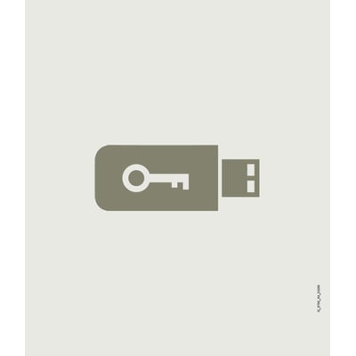 Siemens SIMATIC WinCC/WebUX Monitor 10 klientlicenser, vist som et ikon af en USB-nøgle med et nøgle-symbol på en neutral baggrund.