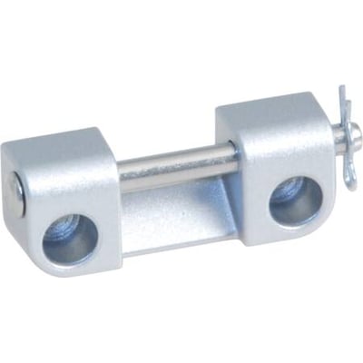 WindowMaster Rammebeslag WAB 836E i lakeret aluminium, RAL 9006, med detaljeret synlige monteringshuller og låsestift.