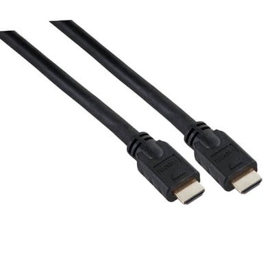 Sort EFB Elektronik HDMI-kabel på 2 m med to HDMI-A-stik, vist med stikenderne tydeligt fremme.