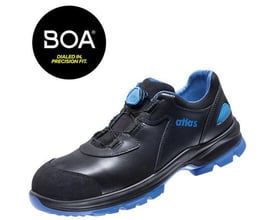 Atlas sikkerhedssko SL 9645 XP BOA i blå og sort med BOA Fit System og blå sål, størrelse 48.