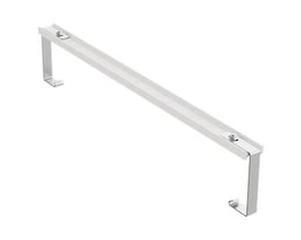 Wibe Mita HD lågklemme LM100 mm, 600 mm, PC1 finish, vist med monteringsskruer på en hvid baggrund.