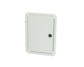 Fibox inderdørssæt i elforsinket stål til Arca vægskabe med dimensioner 400x300 mm, lukket med lås.