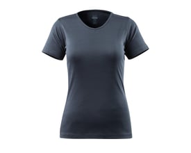 Mascot T-shirt Nice dame model i mørk marineblå farve med V-hals og korte ærmer.