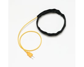 Fluke 80PK-11 temperaturprobe med sort velcro-bånd og gul ledning med Type-K stik.