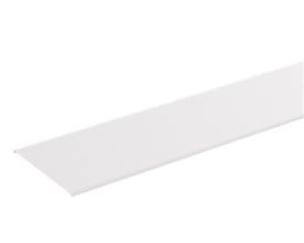 Wibe Mita CT låg 300 mm PC1 i hvid plast, der strækker sig diagonalt over en hvid baggrund, viser produktets form og dimension.