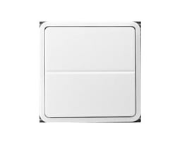 Jumitech Tryk WS2-216Z Zigbee Greenpower i RAL9016 hvid, med to taster og et batterifrit design.