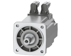 Siemens Simotics S-1FK2 CT servomotor med 3,6 Nm M0 og 0,94 kW PN, vist med cylindrisk aksel og DRIVE-CLiQ-stik.
