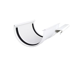 Plastmo samlestykke 11" i hvid plast, med en sort gummipakning indvendigt.