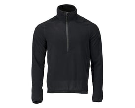 Mascot microfleece trøje model 22703-639 i sort, str. L, med kort lynlås og ribstrikket mønster ved ærmer og bund.