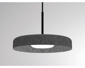 Sven PD pendel fra Molto Luce med en Ø280mm skærm i antracit, lyser nedad med 2700-3000K.