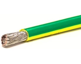 Texiline HF90 monteringsledning med 70 mm² leder tværsnit, gul/grøn isolering og fortinnet kobberleder.
