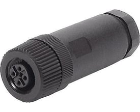 Festo nettilslutningsdåse NTSD-GD-13,5 med 4-pins fatning i sort plast, egnet til ventilstik.