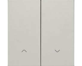 Niko tangent til smart motorbetjening i lysegrå med symboler for op og ned, vist på hvid baggrund.