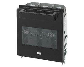 Siemens sikringsafbryder 3NP5360-0CA10 med 400A og 690V, viser NH1 og NH2 sikringsstørrelser i sort kabinet.