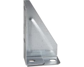 Schneider Electric S-200 vægkonsol i aluzink med monteringshuller til gitterbakker, måler 244 mm bred.