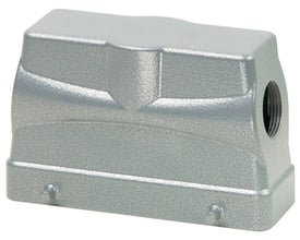 Procon stikhus B24, 65mm, gråt pulverlakeret aluminium med M25 side forskruning for tværgående låsebøjler.