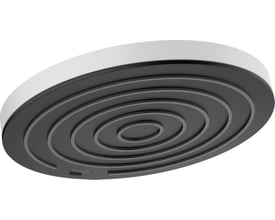 Hansgrohe Pulsify S hovedbruser 260 mm i mat hvid med fokus på den indre cirkulære dysekonstruktion.