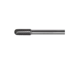 Ironside rotationsfil HM C 0820 S med cylindrisk, afrundet skærehoved og langt skaft, vist vandret.