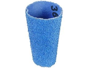 Norton slibering i blå med korn 36, 15x30 mm, belagt med Zirkon Plus slibekorn for høj effektivitet.