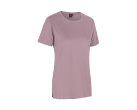 ID Identity T-shirt til damer i støvet rosa, M. Let figursyet model med rund hals og slidser i siden for øget bevægelsesfrihed.