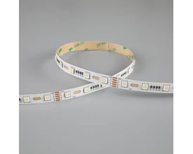 Ansell Lighting Z-Cell LED bånd 10m, 24V, 12mm bredde, med klip ved 125mm, vist på grå baggrund.