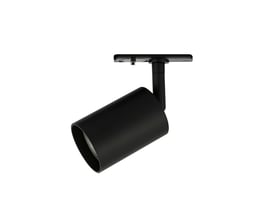 Halo Design Tube Spot LED på 5W i sort metal med fleksibelt hoved til strømskinne.