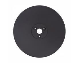 Rund, sort SpectrumLED-plade til Spectrum væglampe med centralt hul og monteringshuller, Ø30 cm og 3 cm høj.
