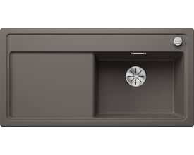 Blanco Zenar XL6S MXI køkkenvask i SILGRANIT® vulkangrå, 100 x 51 cm, med drypbakke og kurveventil.