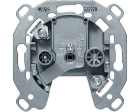 Berker antenneudtag, sløjfedåse med skrueterminal og 75 Ohm impedans i gråt metal.